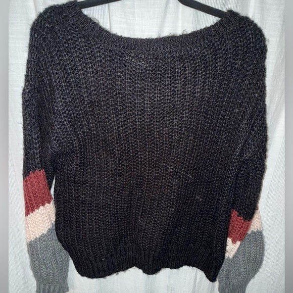 Maurices Black Colorblock Knit Sweater - Picture 3 of 6